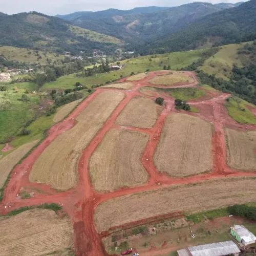 Vista de cima do loteamento Villas de Maria