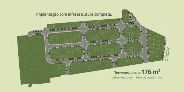 Mapa dos terrenos do Central Ville